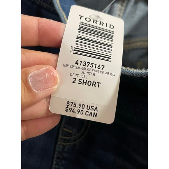 Torrid Lean Jean High-Rise Slim Boot Jean 2S NWT - Picture 4 of 5